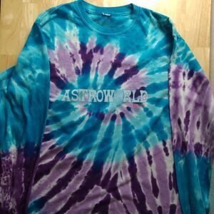 Travis Scott Astroworld Tour Wish You Were Here Tie Dye T-Shirt
